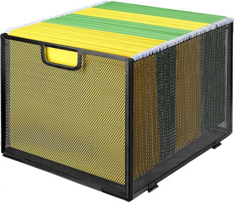 metal mesh collapsible file folder box|mesh file organizer box.